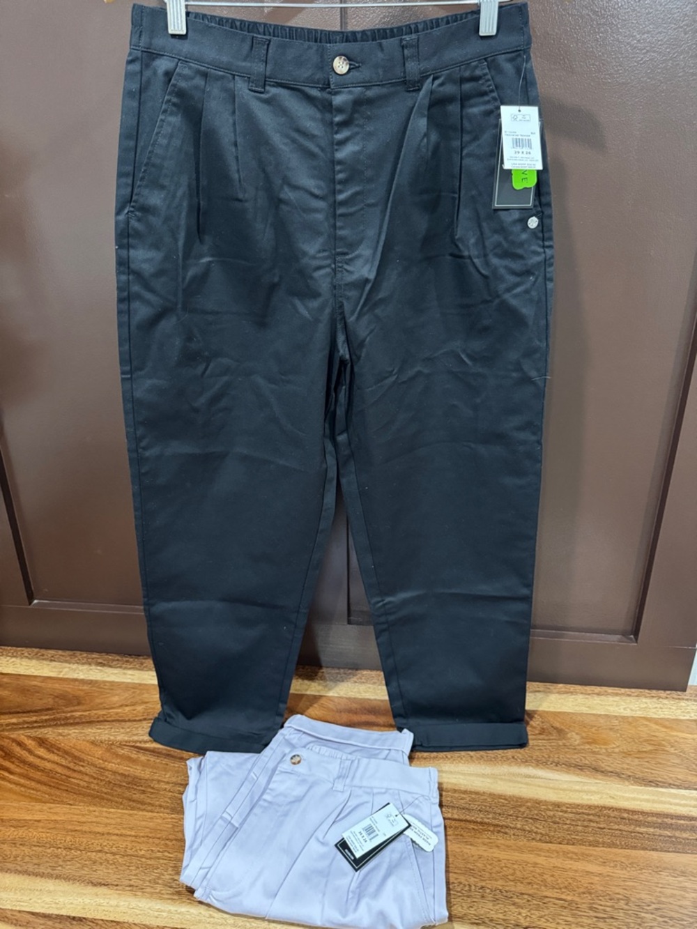 Volcom Black  & light purple Pleated women’s Chinos - 2 pairs of pants